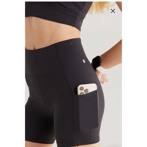 Zella High Waist Bike Shorts - 4-Way Stretch, Breathable, Black,‎ S